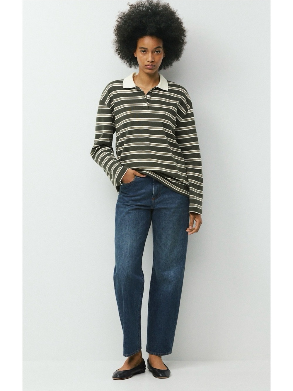 Denim Forum The '90s Marlo Hi-Rise Baggy Jean, size 29